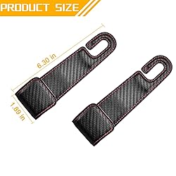 KHGUZ 2PCS Car Seat Headrest Hook, Leather Vehicle