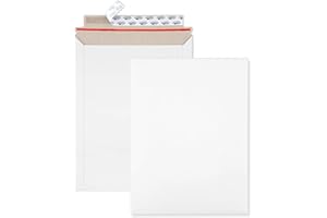 ValBox 9x11.5 Self Seal Photo Document Mailers 25 Pack Stay Flat White Cardboard Envelopes, 9.25 x 11.75 Inches