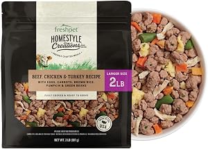 Freshpet Homestyle Creations Beef, Chicken & Turkey with Brown Rice & Veggies Fresh Dog Food, 2lb