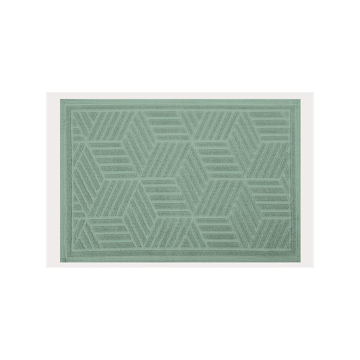 Spirella Cubo Cotton Bath Mat 50 x 80 cm Basile Green
