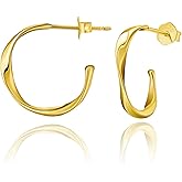 SWEETV 925 Sterling Silver Hoop Earrings for Women - Small Lightweight Hypoallergenic Huggie Hoops…