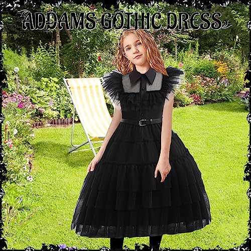 open lace back dress NumberSea-A-Line Cocktail Dresses Party Dress Wedding Guest Tea Length Sleeveless Sweetheart Wednesday Addams Family Tulle with Pleats Tiered US
