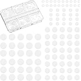 120 Pcs Silicone Earring Backs Stoppers for Piercings, 3/5/7/9 mm Clear Silicone Earrings Backs Disc for Earrings Ear Piercing Discs Earlobe Support Patches for Piercing Bump