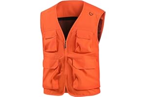 Mens Vests Outerwear Lightweight Travel Hiking Outdoor Sleeveless Jackets with Pockets Hunting Waistcoat