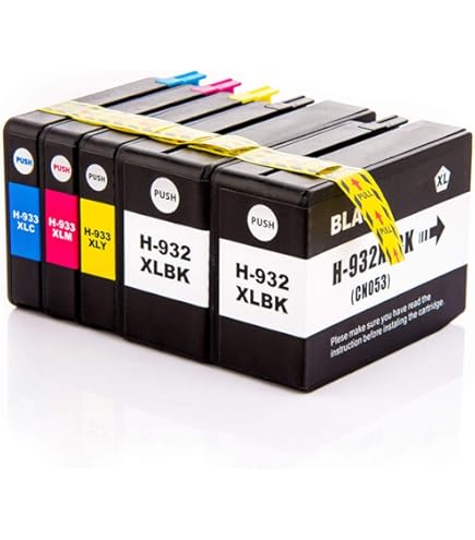 KIT 4 CARTUCCE 932XL 933XL PER HP OFFICEJET 7510A 7610 7612 7110