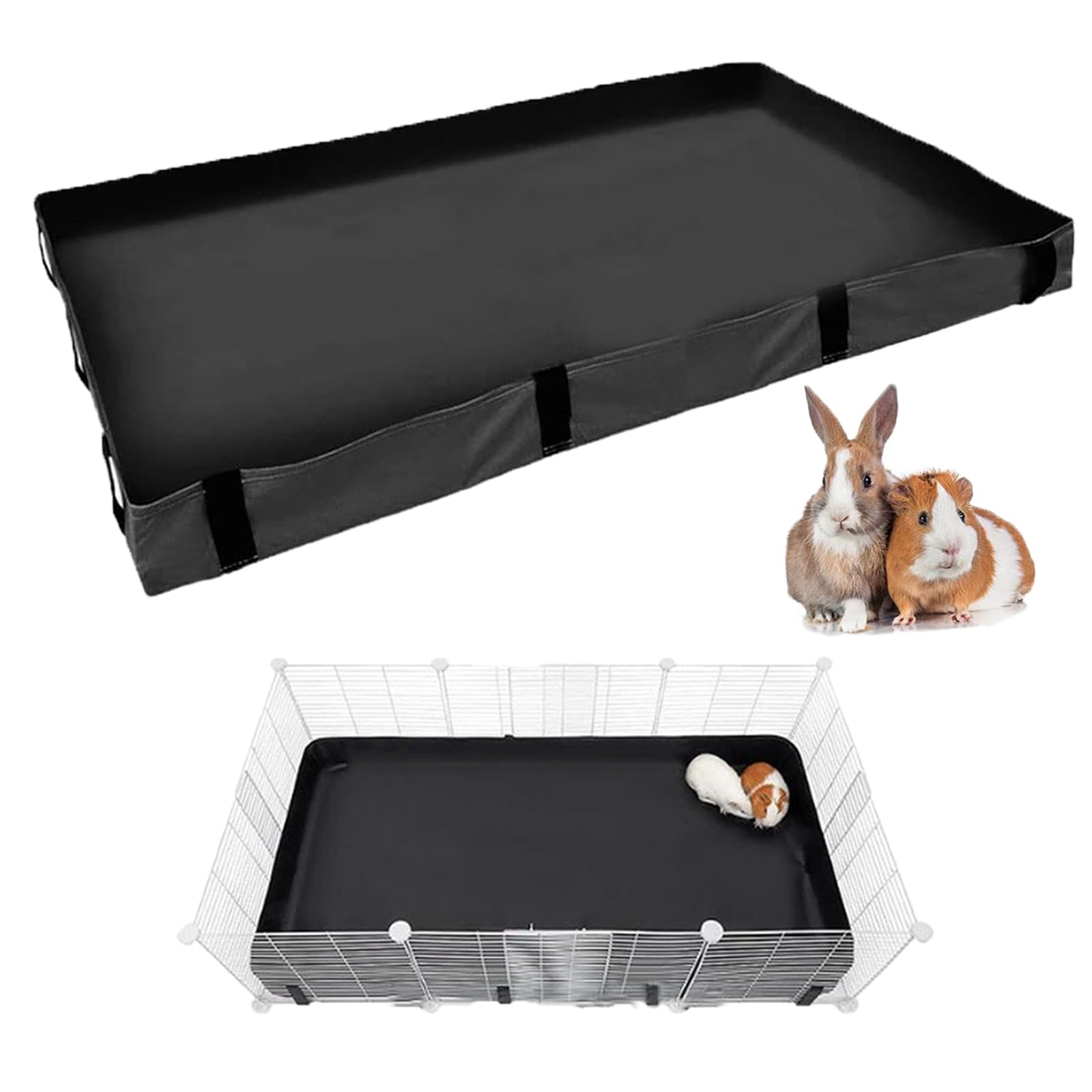 47x24 Guinea Pig Cage Liners, Waterproof Guinea Pig Durable Tarp Bottom for Grids Habitat Small Animal Cage Bottom for Chinchilla Rabbit Ferret