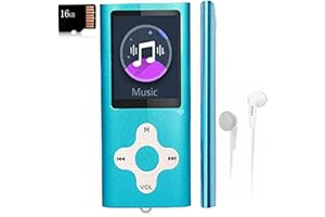 XIDEHUY Mp3 Player,Music Player with a 16 GB Memory Card Portable Digital Music Player/Video/Voice Record/FM Radio/E-Book Reader/Photo Viewer/1.8 LCD