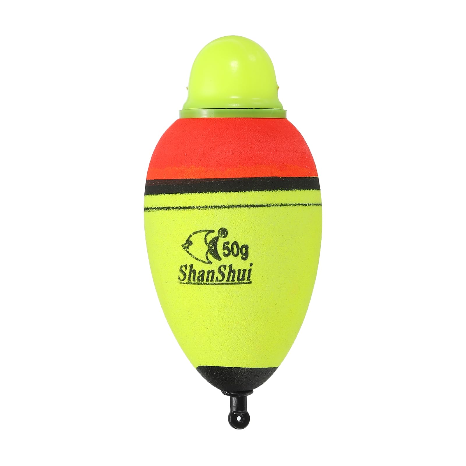 PATIKIL 1.8oz Lighted Fishing Slip Bobbers, EVA Green Red LED Light Up Fishing Float for Night Fishing, Yellow