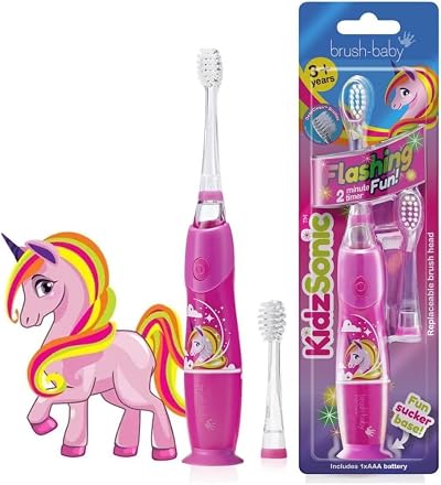 Brush-Baby Unicorn KidzSonic Kids Electric Toothbrush 3+ Yo