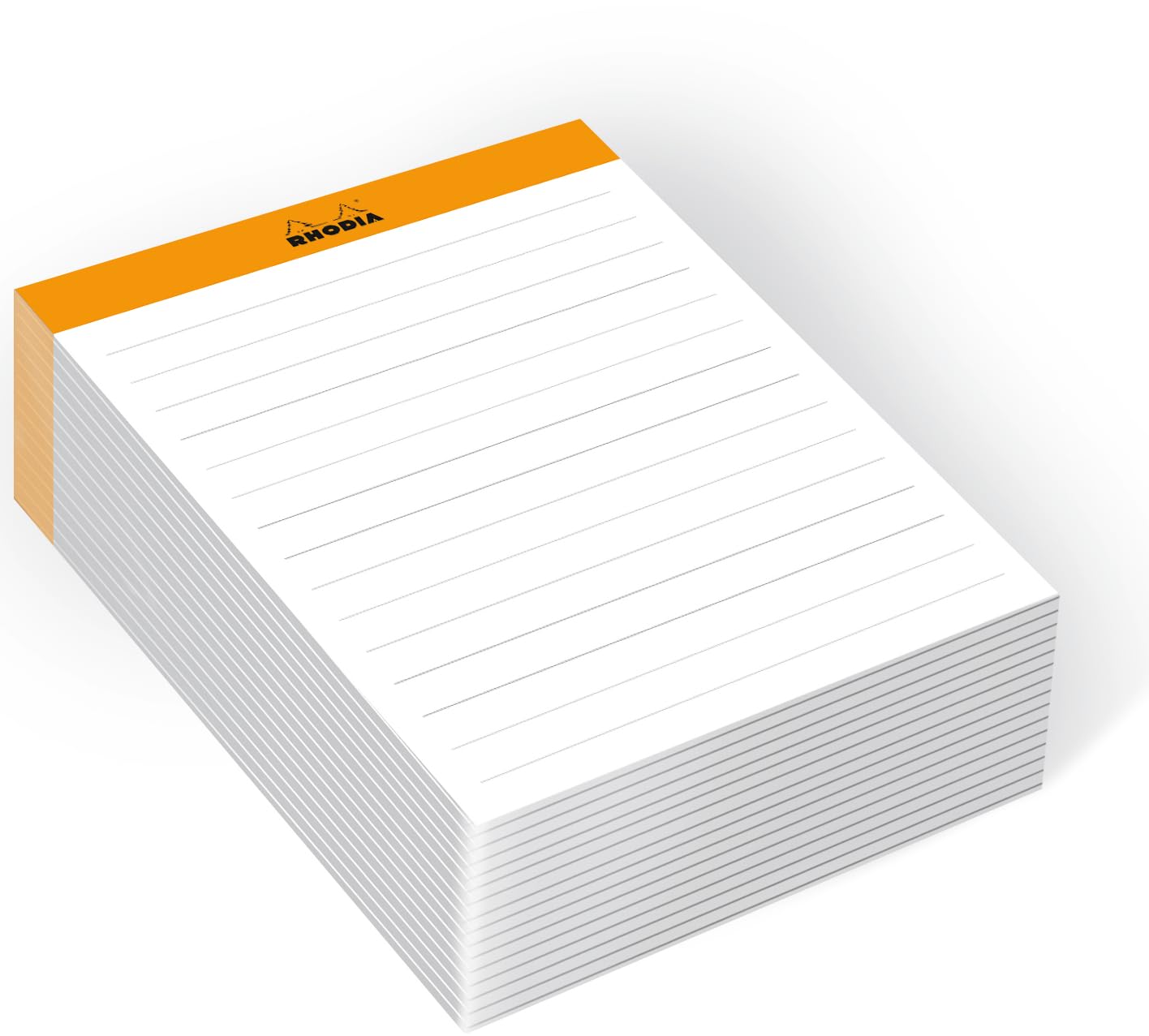 RHODIA 194047C - Memo Pad N°13 Orange - A6 11.5 x 16 cm - Ruled - 240 Sheets 80g/m - Practical and Compact - Rhodiatime Collection