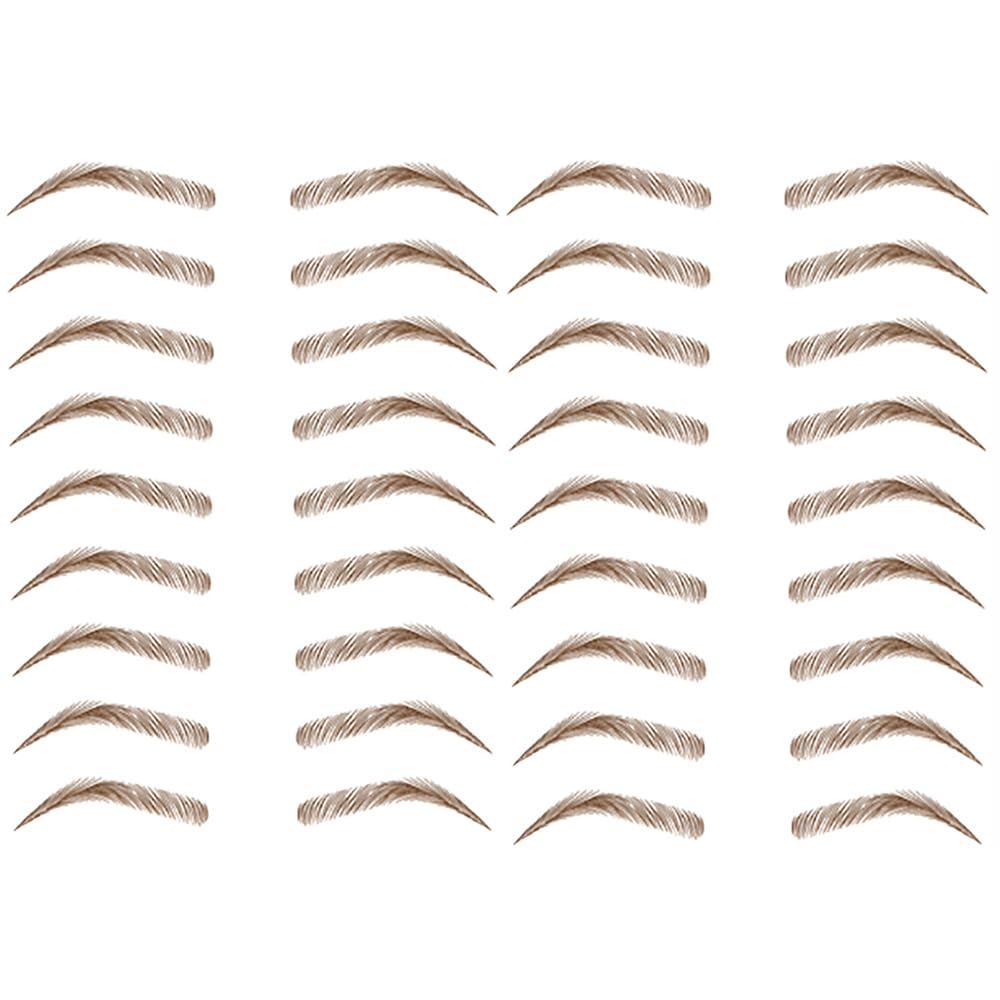 Yesallwas 4D Eyebrow Tattoo Sticker 18-Pairs False Eyebrows Long Lasting Waterproof Makeup Eyebrow Transfers Stickers for Women Lady 2 Sheets