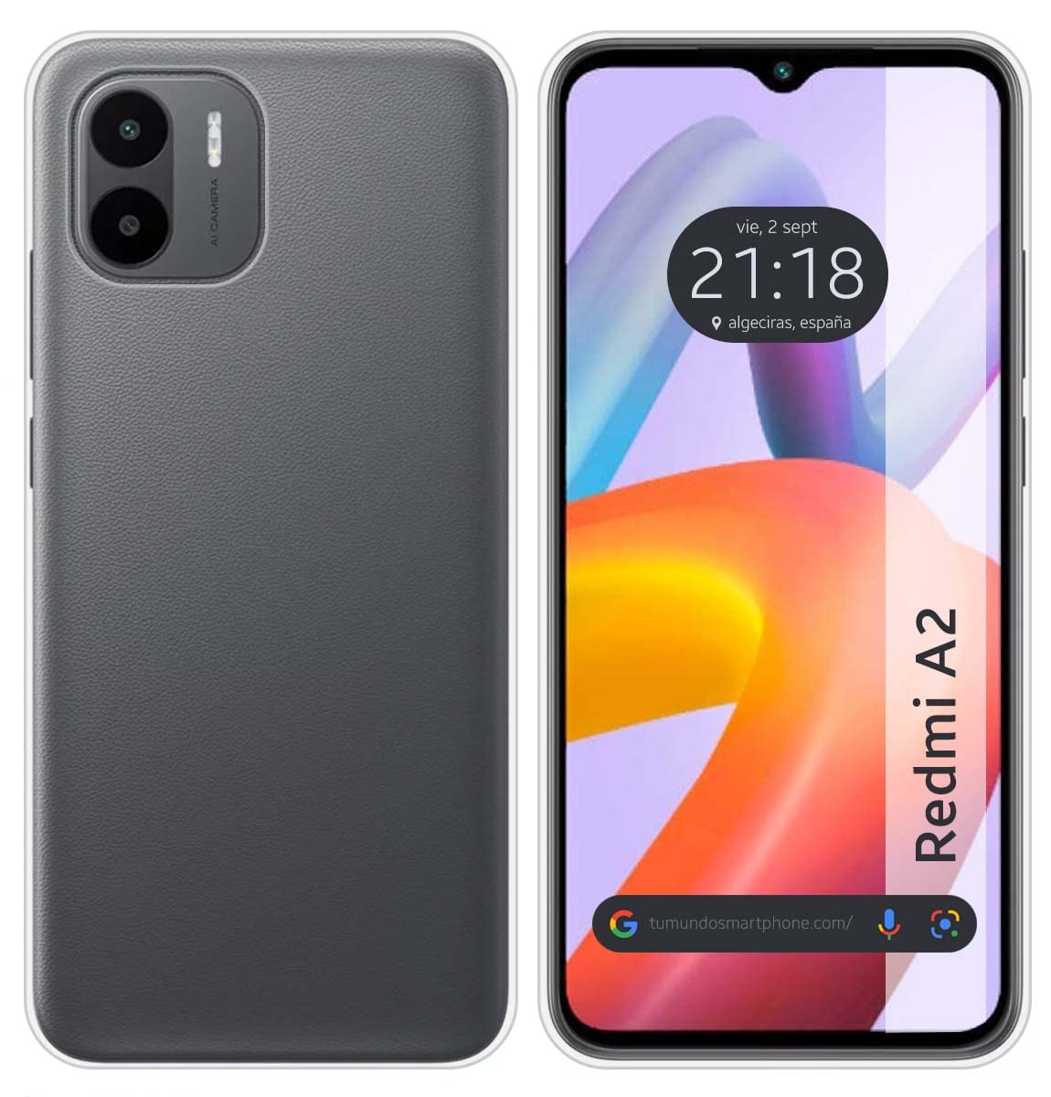 Tumundosmartphone Silicone Gel TPU Transparent Case for Xiaomi Redmi A2