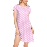 Naanle Beautiful Vivid Chic Comfy Nightgown,Women's Girls Sexy Short Sleeve Nightshirts Loose Sleeping Wear Pajamas Dress