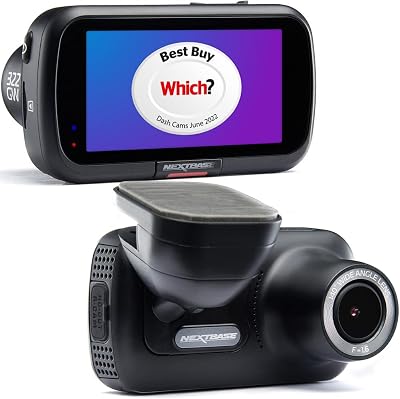 Nextbase 322GW Dash Cam Front 1080p 60fps WiFi GPS SOS Night Vision