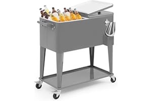 MADOG SPORT EQUIPMENT MADOG Modern Cooler with Wheels - Outdoor Entertaining Cooler for Patio and Deck