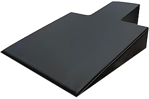 WINDFOOT Large Upholstered Wedge for Pilates Reformer Machine, Black Foam, Rubber, Steel/Aluminum Pilates Wedge, Ideal for Ho