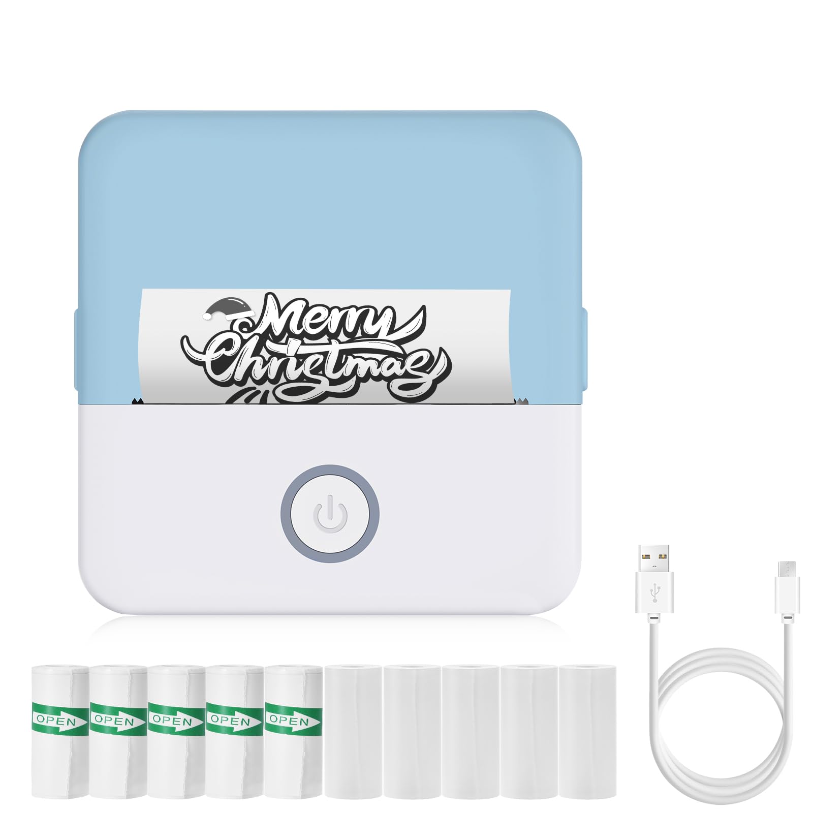Photo 1 of VEUIEIZT Mini Pocket Printer - Inkless Sticker Printer, Compatible with iOS + Android for Study Notes, Memo, Fun, Work, Journal