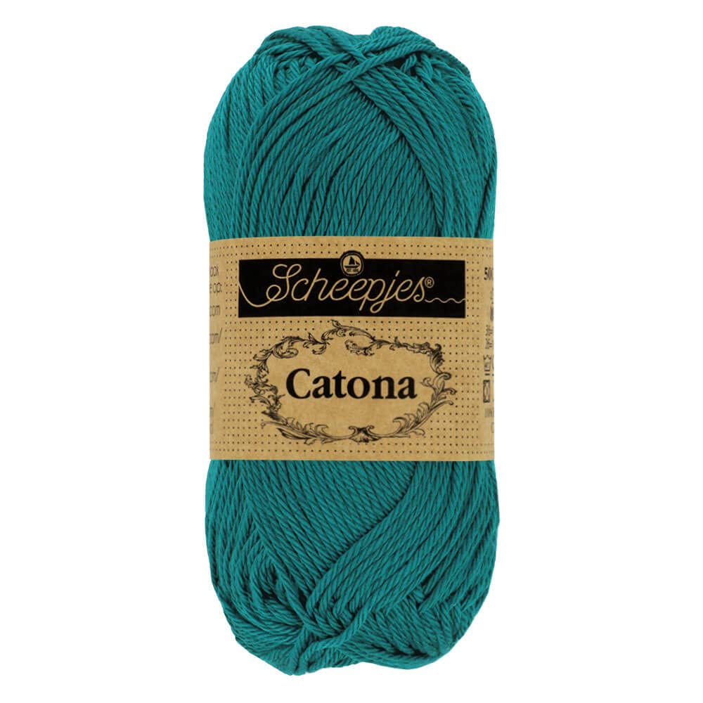 Scheepjes - Scheepjes Catona 401 Dark Teal Yarn - 10x10g — image 1