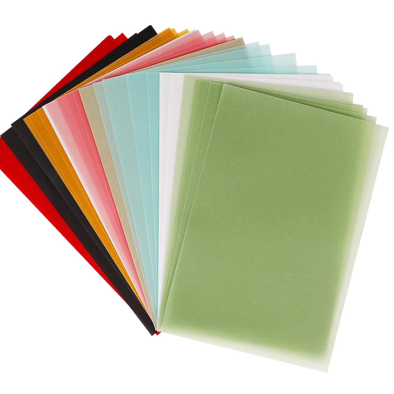 Operitacx Coloured Tracing Paper Sheets 6X4 Inch Transparent Vellum Paper for Sketching Calligraphy and Creative Craft Projects