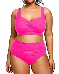 Tempt Me Women Plus Size High Waisted Bikini Set