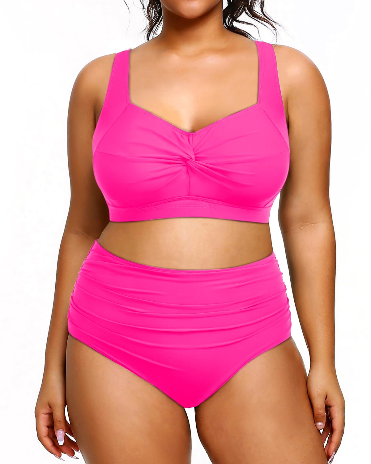 Tempt Me Women Plus Size High Waisted Bikini Set