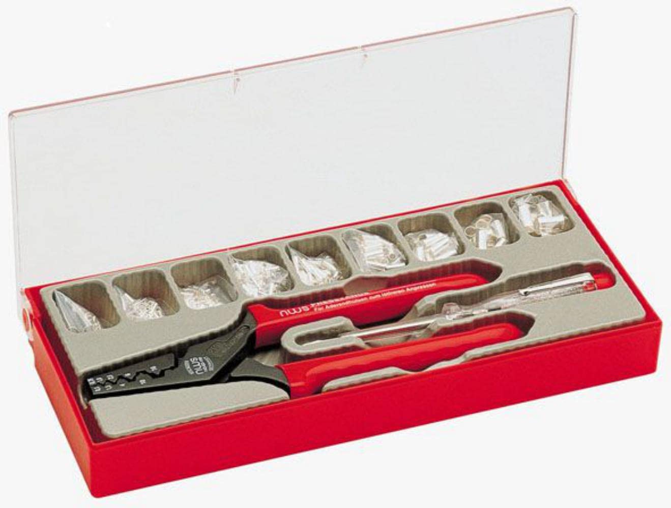 NWS 143BS - Estuche alicates prensa terminales + terminales