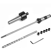 BMWOOD PM-002/MT2 Pen Mandrel Kit with 5pc Bush, 7mm Drill Bit and Mandrel Saver, MT2 for woodturning.