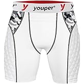 Youper Youth Elite Padded Sliding Shorts with Cup Pocket, Boys Compression Slider Shorts for Baseball & Football