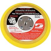 Dynabrade 54327 Non-Vacuum Disc Pad, 6" Dia., Hook-Face, Short Nap | 3/8" Thickness Urethane, Medium Density, 5/16"-24 Male Thread, Sanding Pads, Disc Sander Disc Pads