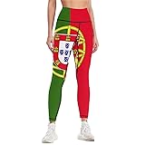 Adugen Origei High Waist Portugal Flag Yoga Pants