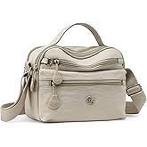 Eslcorri Crossbody Bags for Women, Small Shoulder Bag Nylon Simple Purse with Zipper, Lightweight Casual Mini Purse