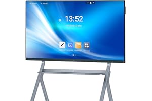 LINGHUFOX 65 Inch Smart Board, 4K Touch Screen Digital White Board Built in Android 12.0 8+128G, All-in-One Smart Interactive Whiteboard for Classroom Home and Business (Board+Wall Mount)