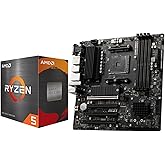 Micro Center AMD 5500 Processor with MSI PRO B550M-VC WiFi Pro Motherboard | CPU Motherboard Combo, AM4, DDR4, PCIe 4.0, M.2, Type C, Wi-Fi 6E, Bluetooth 5.2, Micro ATX