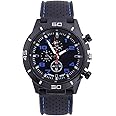 LsvtrUS Men's GT Racer Sport Watch Military Pilot Aviator Army Style Black Silicone Mens Watch