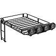 INJORA Roof Rack Luggage Carrier with LED Spotlights and Ladder Accessory for TRX4M Body Shell 1/18 RC Crawler Car Upgrade