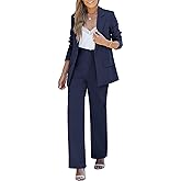 LookbookStore 2 Piece Pant Suits for Women Dressy Blazer High Waisted Pants Sets Business Casual Outfits