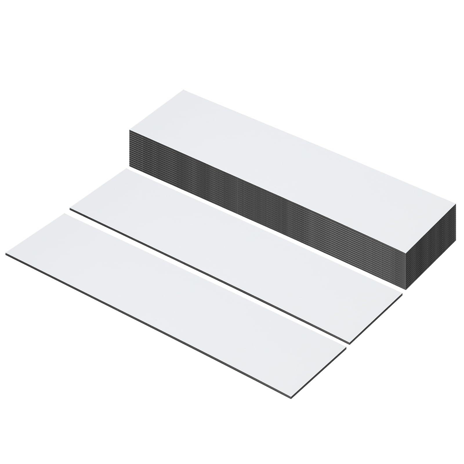 PATIKIL 8"x2" Blank Name Plates, 30 Pack Custom Engraved Name Plate Rectangle Laser Engraving Blanks for Personalized Nameplates Office Door DIY Painting Supplies, White, Black