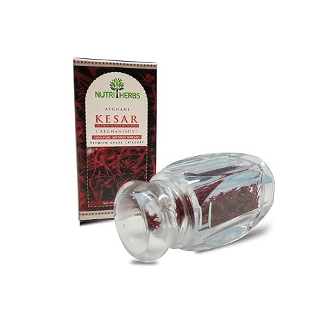 Nutriherbs Afghani Kesar - 1gm (Premium A++ Grade Saffron Threads, Highest Quality Saffron)