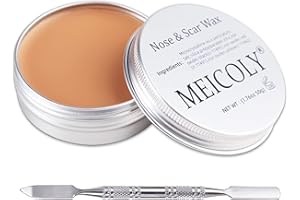 MEICOLY Scar Wax Kit with Spatula,SFX Scar Makeup,Fake Nose Skin Putty Wax Makeup for Cosplay,Fake Scar Modeling Wax for Realistic Scar/Fake Wound Cut,Halloween Special Effects Makeup,Light(1.67Oz)