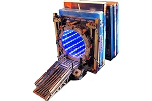 Taozers Stargate Bookends, Ornaments, Table Lamps, Gifts, LED Lighted Portal Bookends, Two-Way Galaxy Door,