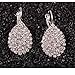 Wensltd Clearance! 1 Pairs Women Girls Cute Lady Crystal Rhinestone Earrings Elegant Jewelry (Silver)