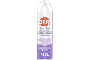 OFF! Clean Feel Insect Repellent Aerosol with 20% Picaridin - Long-Lasting DEET-Free Protection from Mosquitoes, Fragrance-Free Pest Control For Ticks & Flies, Camping, Bug Spray - 7.5 oz