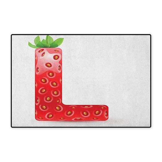 Alfombra Pequeña Para Puerta Diseño De Letra K Color Vivo