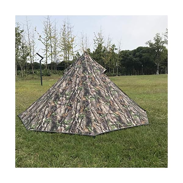 IHCIAIX Zelt, Im Freien wasserdichtes großes Außenpyramidenzelt, Camping Tipi Kegel Tarnzelte – Bild 5