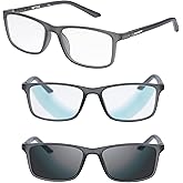 Croakies Riptide Photochromic Progressive Eyewear | UV400 Sunglass for Outdoor | Bluelight Eyeglass for HEV Devices | Bundle