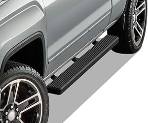 APS Wheel to Wheel iBoard 6 inches Custom Fit 2007-2018 Chevy Silverado GMC Sierra Double Cab Extended Cab 8ft Bed & 2019 2500 HD 3500 HD (Exclude 07 Classic) (Nerf Bars Side Steps Side Bars)
