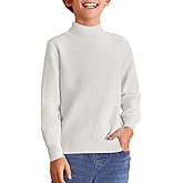Haloumoning Boys Turtleneck Sweater Kids Fashion Long Sleeve Knit Pullover Sweaters 5-14 Years