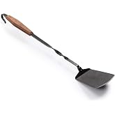 Barebones Cowboy Grill Spatula - Heavy Duty Stainless Steel Turner with Wide Flat Head and Non-slip Handle for Outdoor Cooking