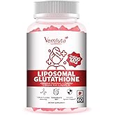 Vemluta 1 Pack 2500MG Liposomal Glutathione Gummies, 2X Absorption Liposomal Glutathione for Women-Complex L-Cysteine, Antioxidant, Skin & Liver Support, Strawberry Flavor, 60 Count