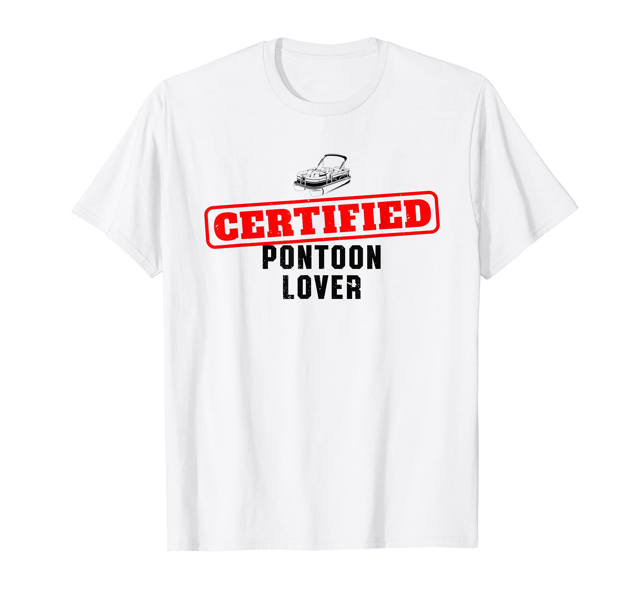 Certified Pontoon Boat Lover Retro Vintage Boating T-Shirt